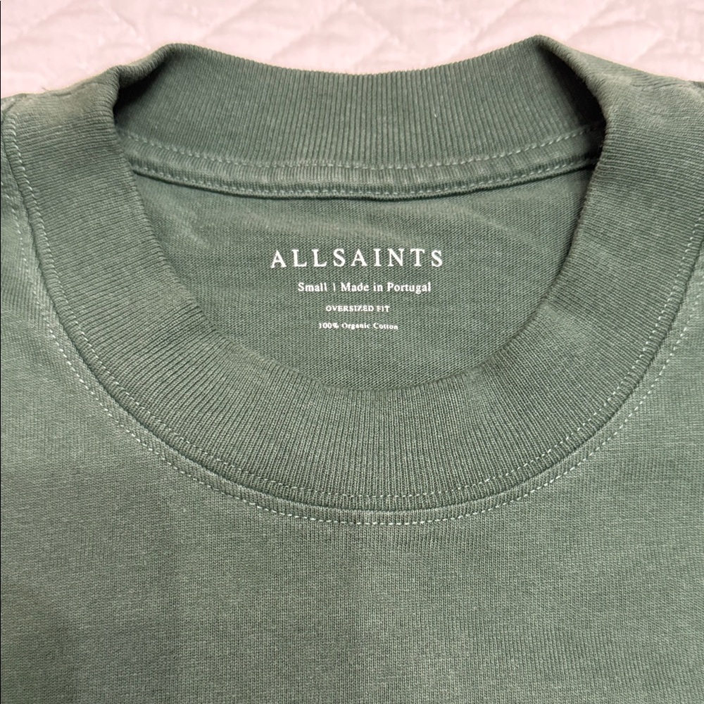All Saints Forest Green Short Sleeve Tee - Picture 2 of 6